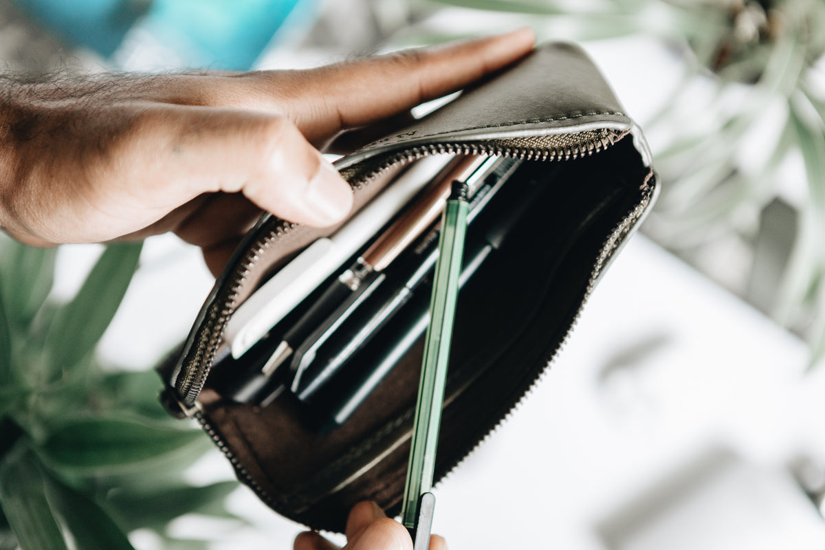 The Daily Pouch | Olive Leather Pouch | Albert Tusk Leather Goods Online