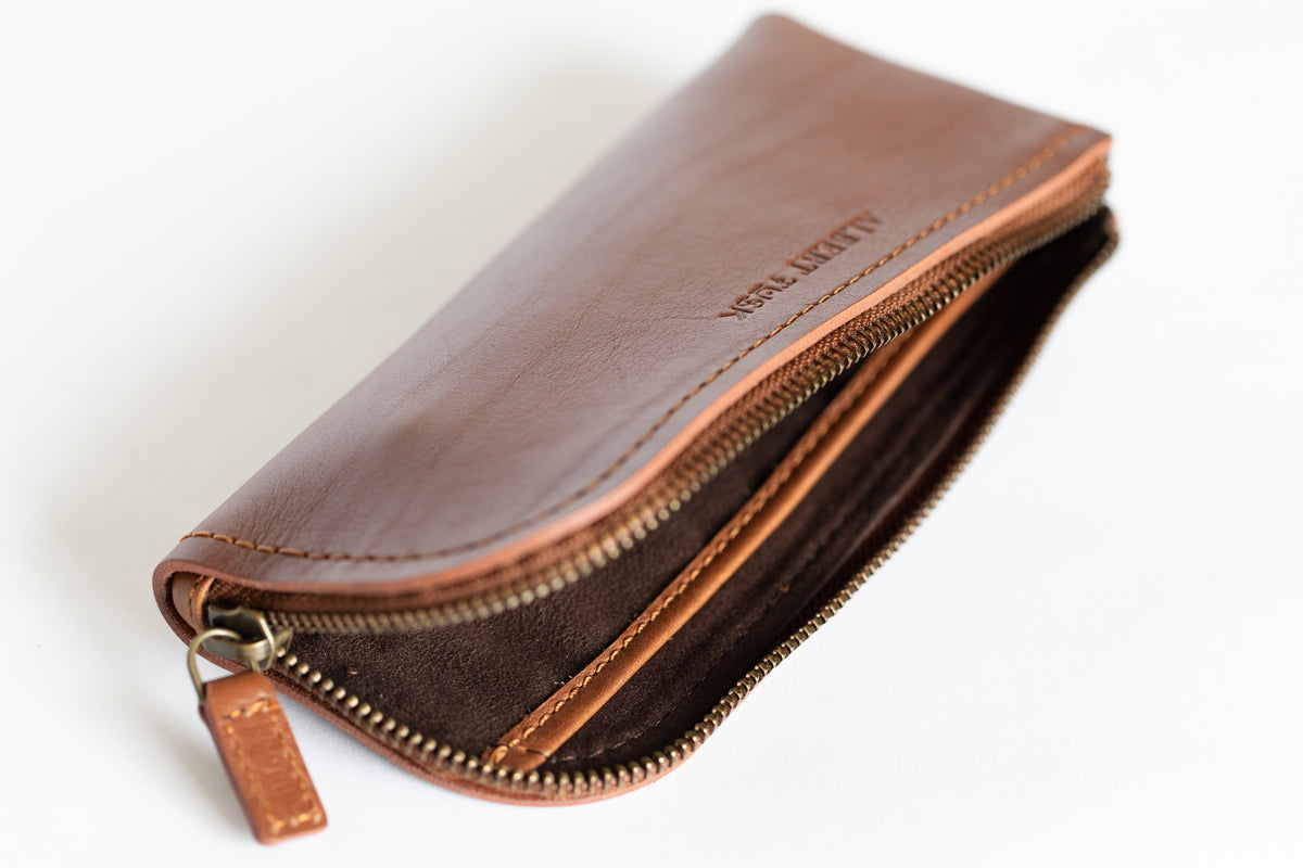 The Daily Pouch | Tan Leather Pouch | Albert Tusk Leather Goods Online