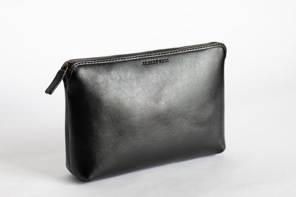 The Large Pouch | Black Leather Pouch | Albert Tusk Leather Goods Online