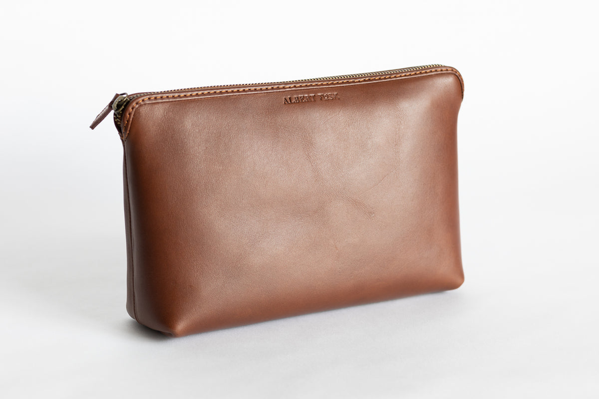 The Large Pouch | Tan Leather Pouch | Albert Tusk Leather Goods Online
