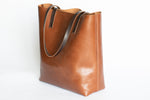 The Large Tote | Tan Leather Tote Bag | Albert Tusk Leather Goods Online