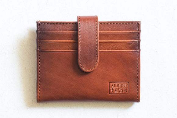 The Card Junkie | Tan Leather Wallet / Cardholder | Albert Tusk Leather Goods Online