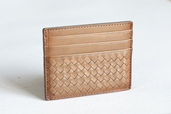The Slim Cardholder | Light Brown Leather Cardholder | Albert Tusk Leather Goods Online