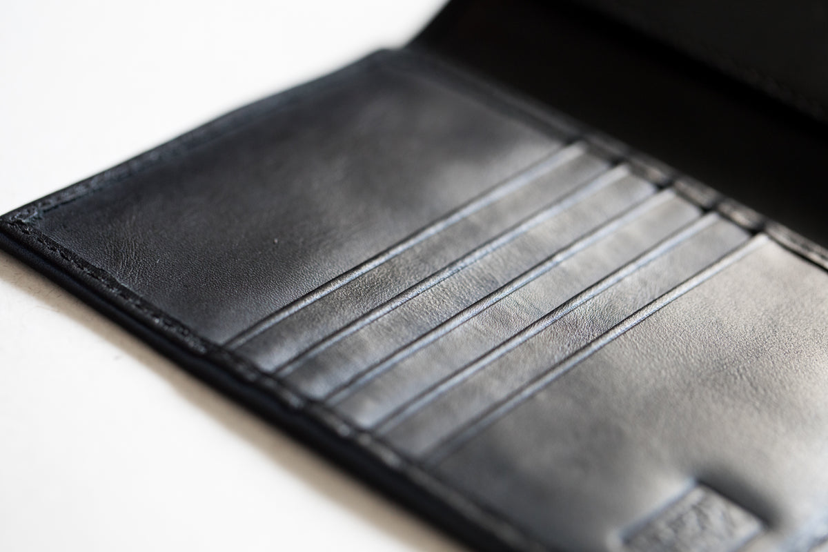 The Passport Holder | Black Leather Passport Holder | Albert Tusk Leather Goods Online