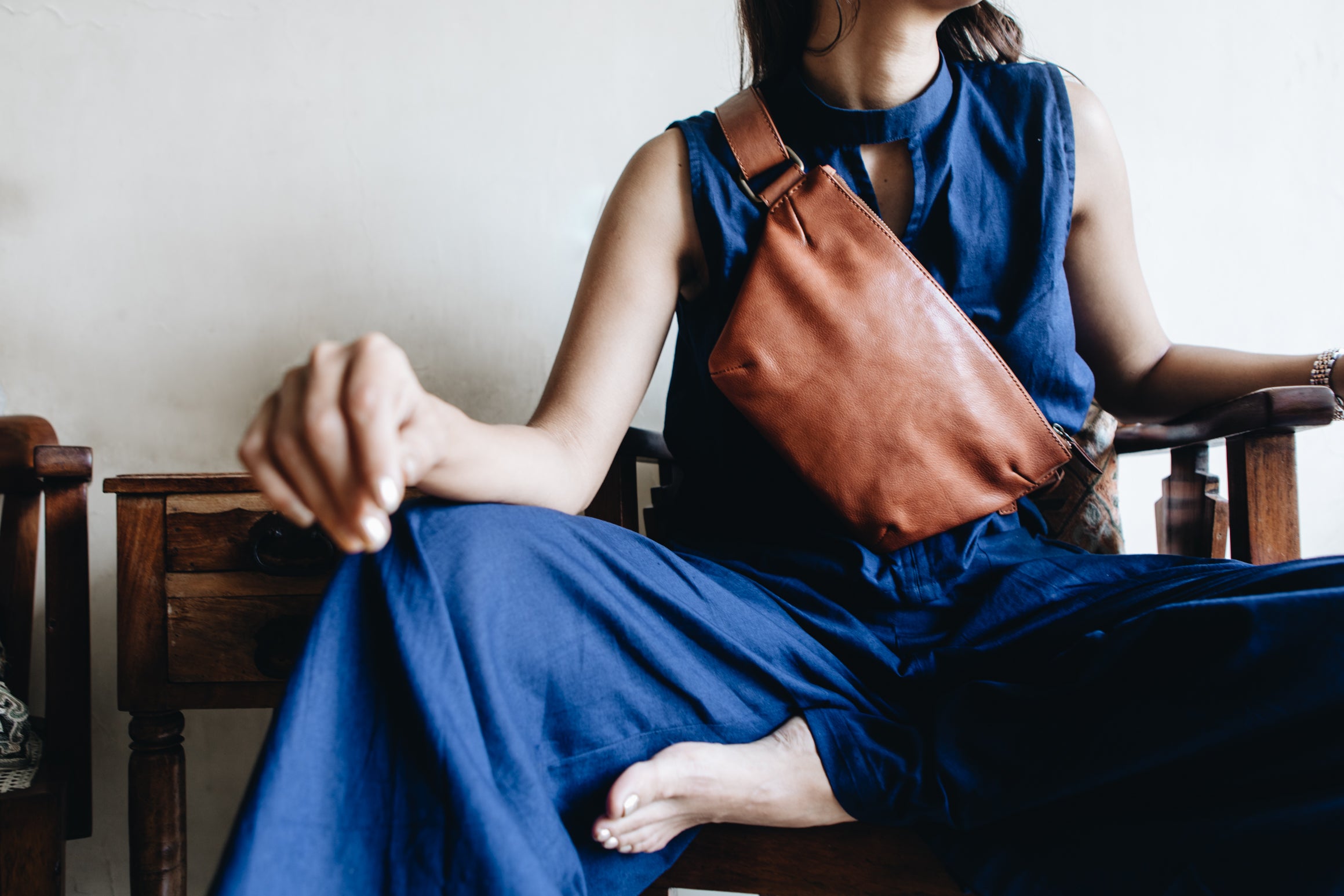 The Waist Bag | Tan Waist Pouch / Pack / Bag | Albert Tusk Leather Goods Online