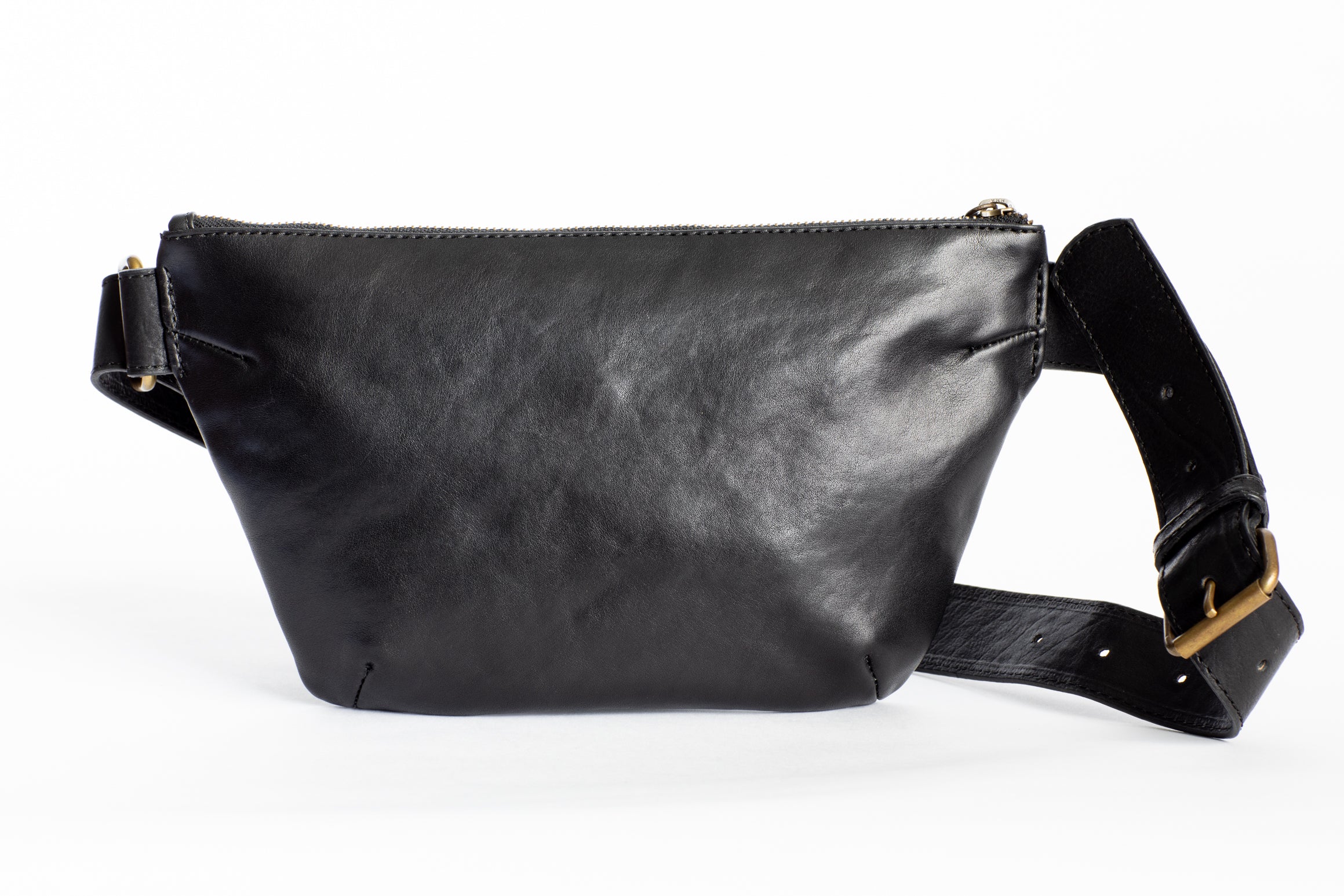 The Waist Bag | Black Waist Pouch / Pack / Bag | Albert Tusk Leather Goods Online