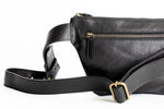 The Waist Bag | Black Waist Pouch / Pack / Bag | Albert Tusk Leather Goods Online