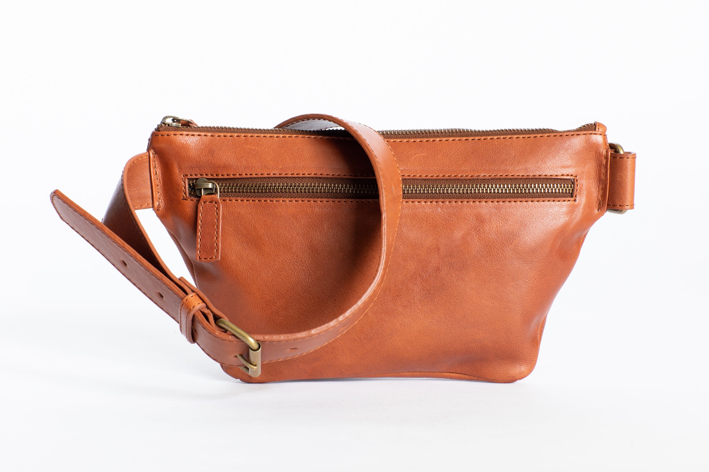 The Waist Bag | Tan Waist Pouch / Pack / Bag | Albert Tusk Leather Goods Online
