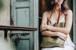 The Medium Tote | Green Leather Tote Bag | Albert Tusk Leather Goods Online
