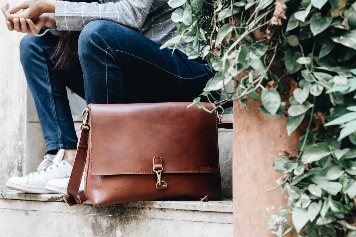 The Wanderers Satchel | Leather Messenger Bag | Albert Tusk Leather Goods Online