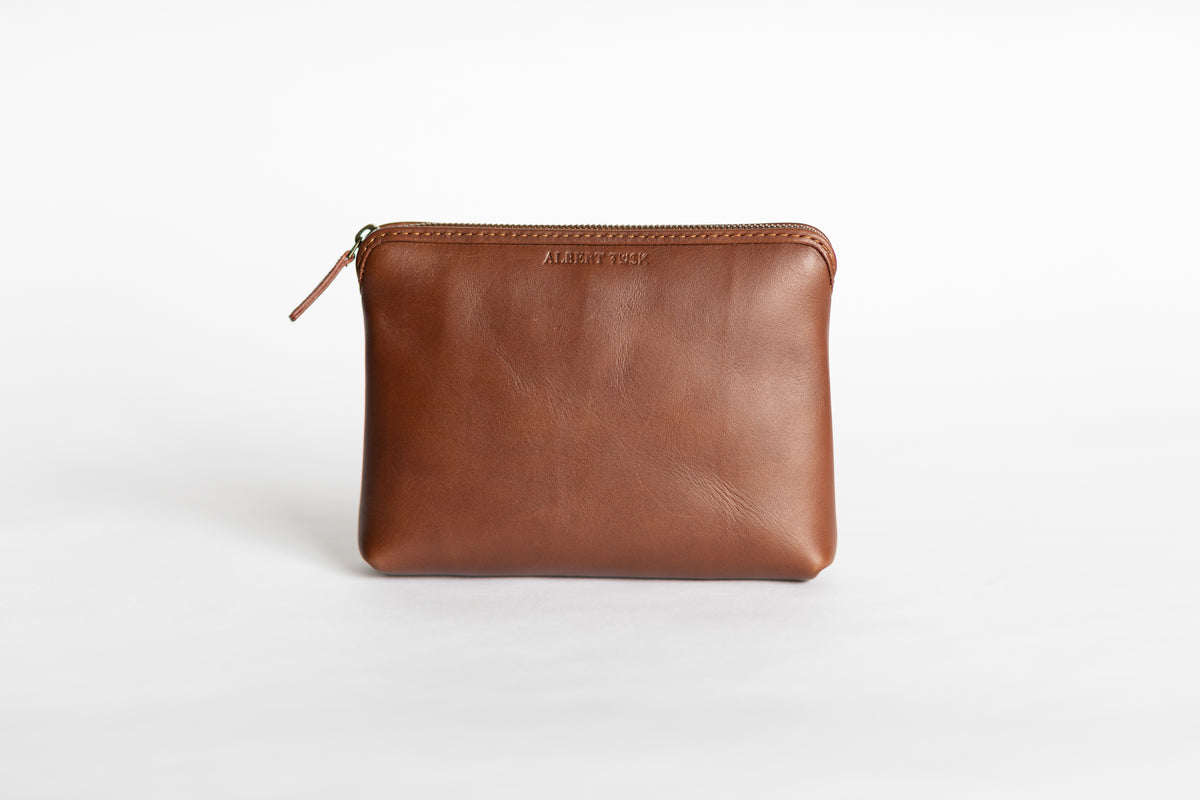The Medium Pouch | Tan Leather Pouch | Albert Tusk Leather Goods Online