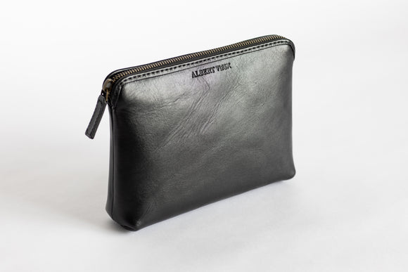The Medium Pouch | Black Leather Pouch | Albert Tusk Leather Goods Online