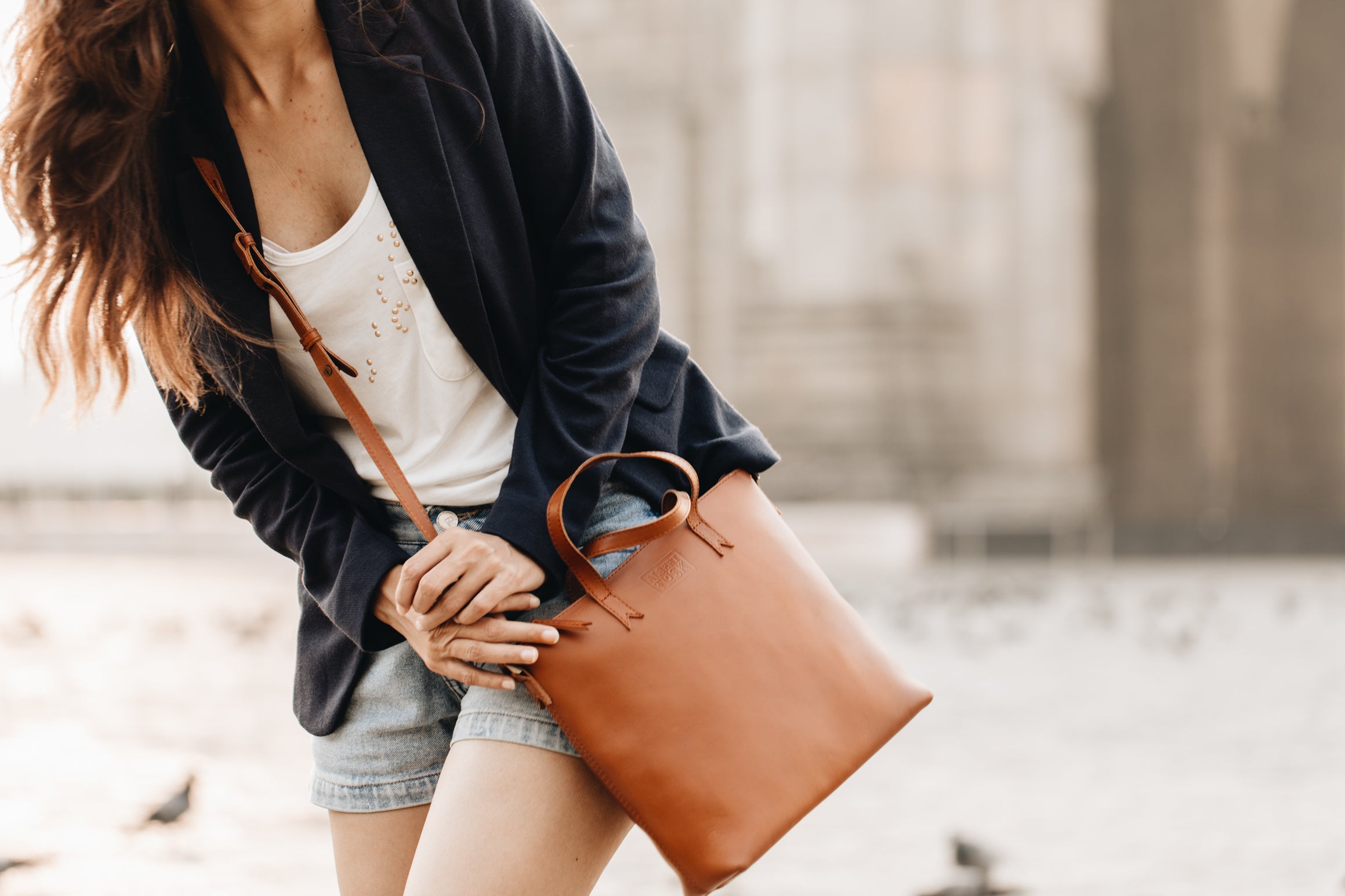 The Mini Tote | Tan Mini Tote | Albert Tusk Leather Goods Online