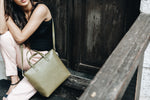 The Mini Tote | Olive Mini Tote | Albert Tusk Leather Goods Online