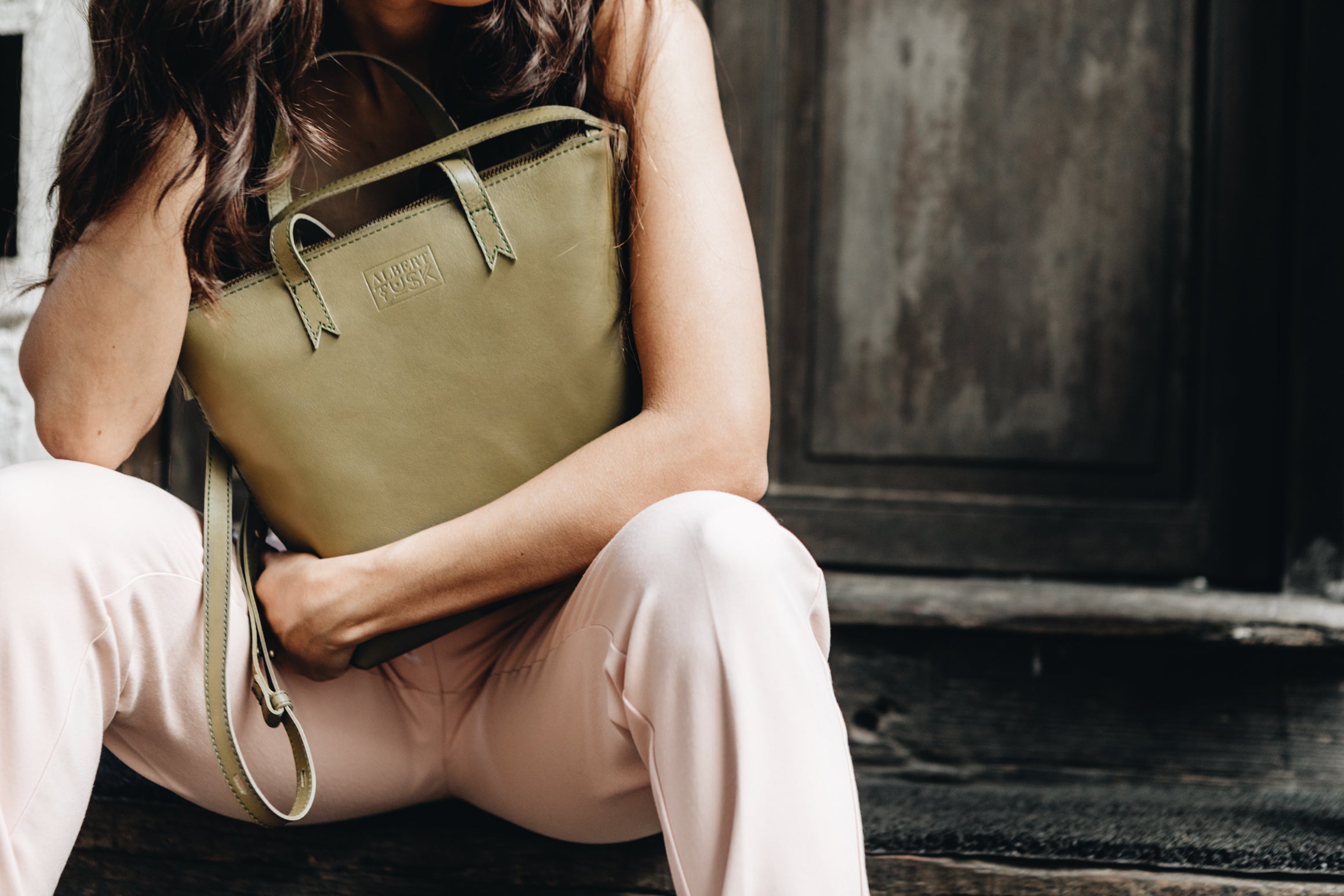 The Mini Tote | Olive Mini Tote | Albert Tusk Leather Goods Online