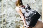 The Oversized Tote | Oversized Black Leather Tote | Albert Tusk Leather Goods Online