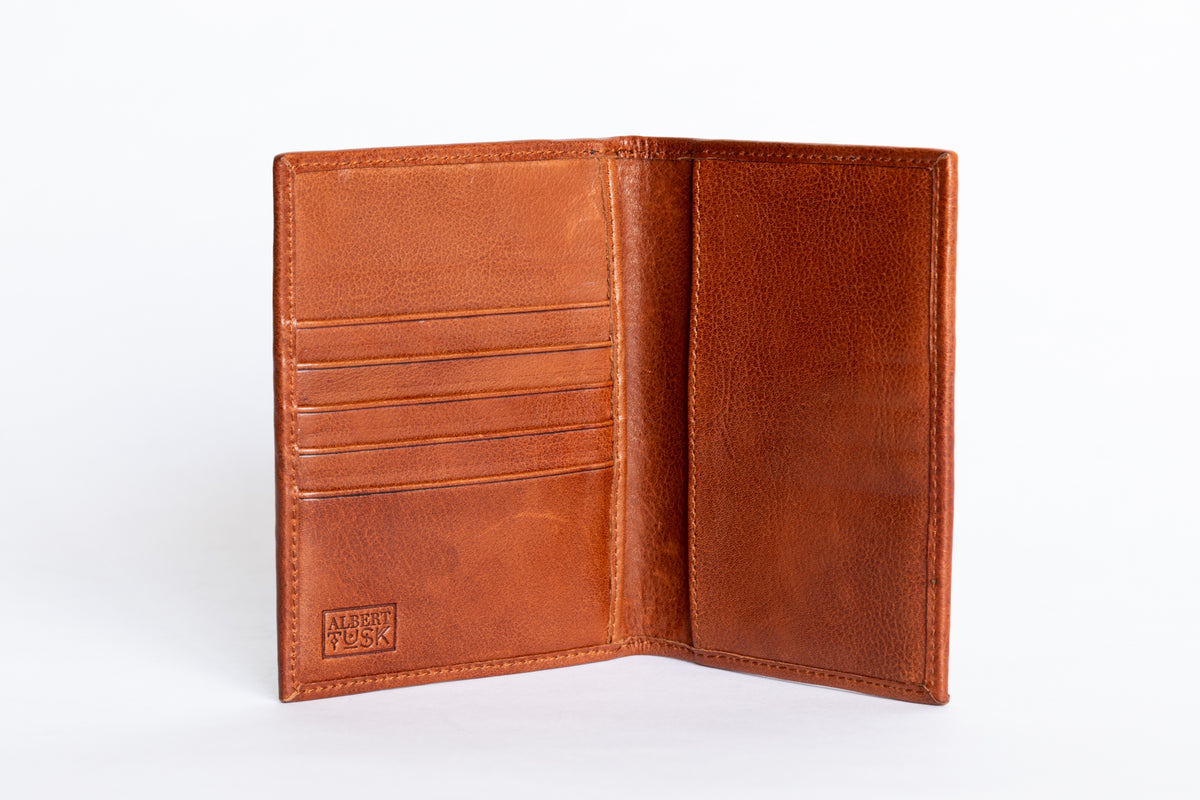 The Passport Holder | Tan Leather Passport Holder | Albert Tusk Leather Goods Online