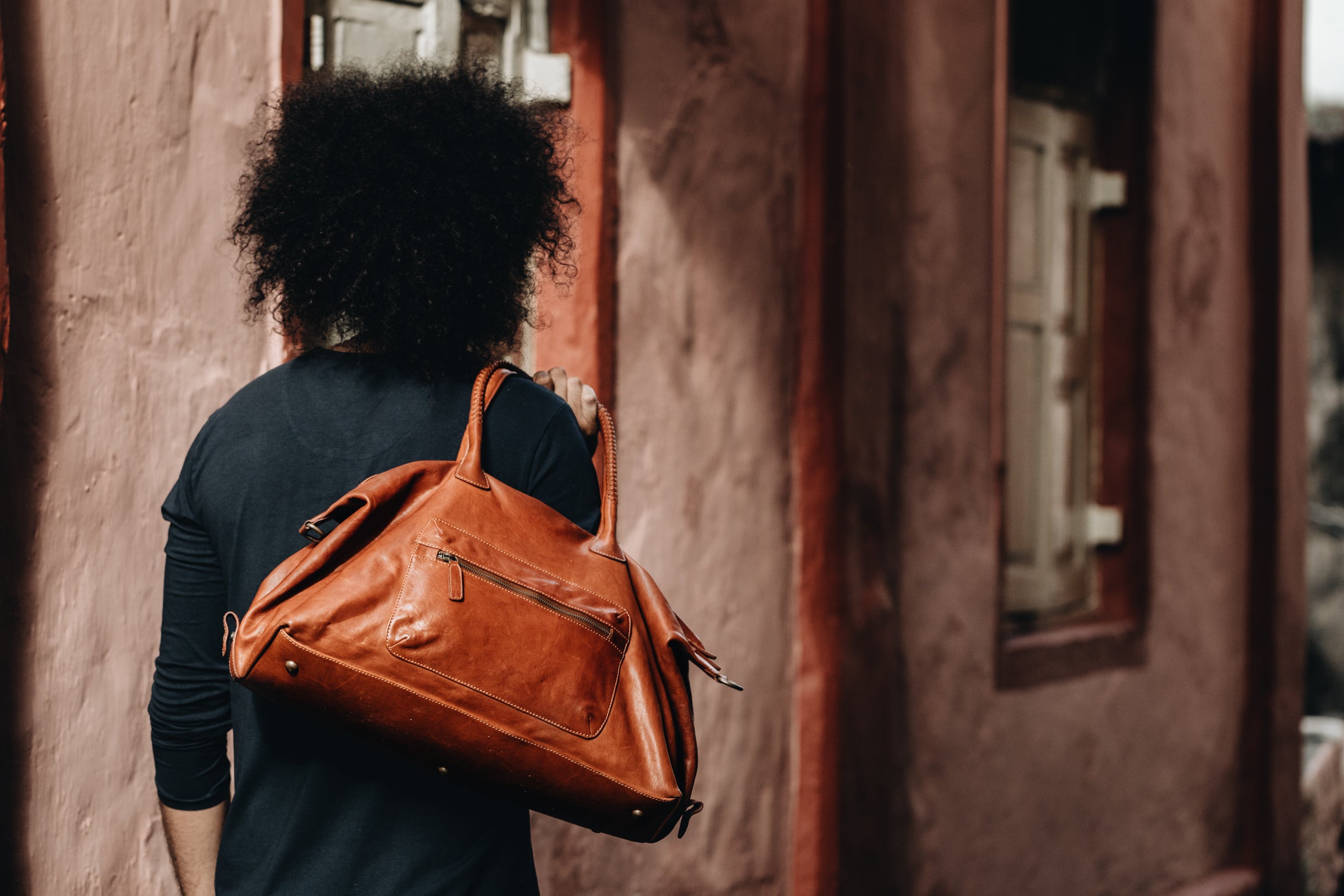 The Signature Duffle | Tan Leather Duffle Bag | Albert Tusk Leather Goods Online