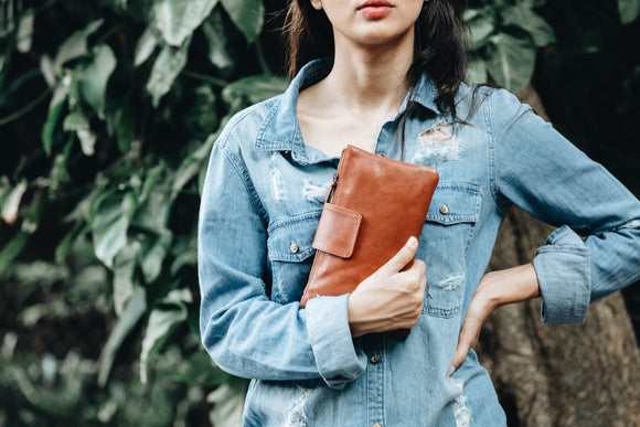 The Sling Wallet | Tan Sling Wallet | Albert Tusk Leather Goods Online