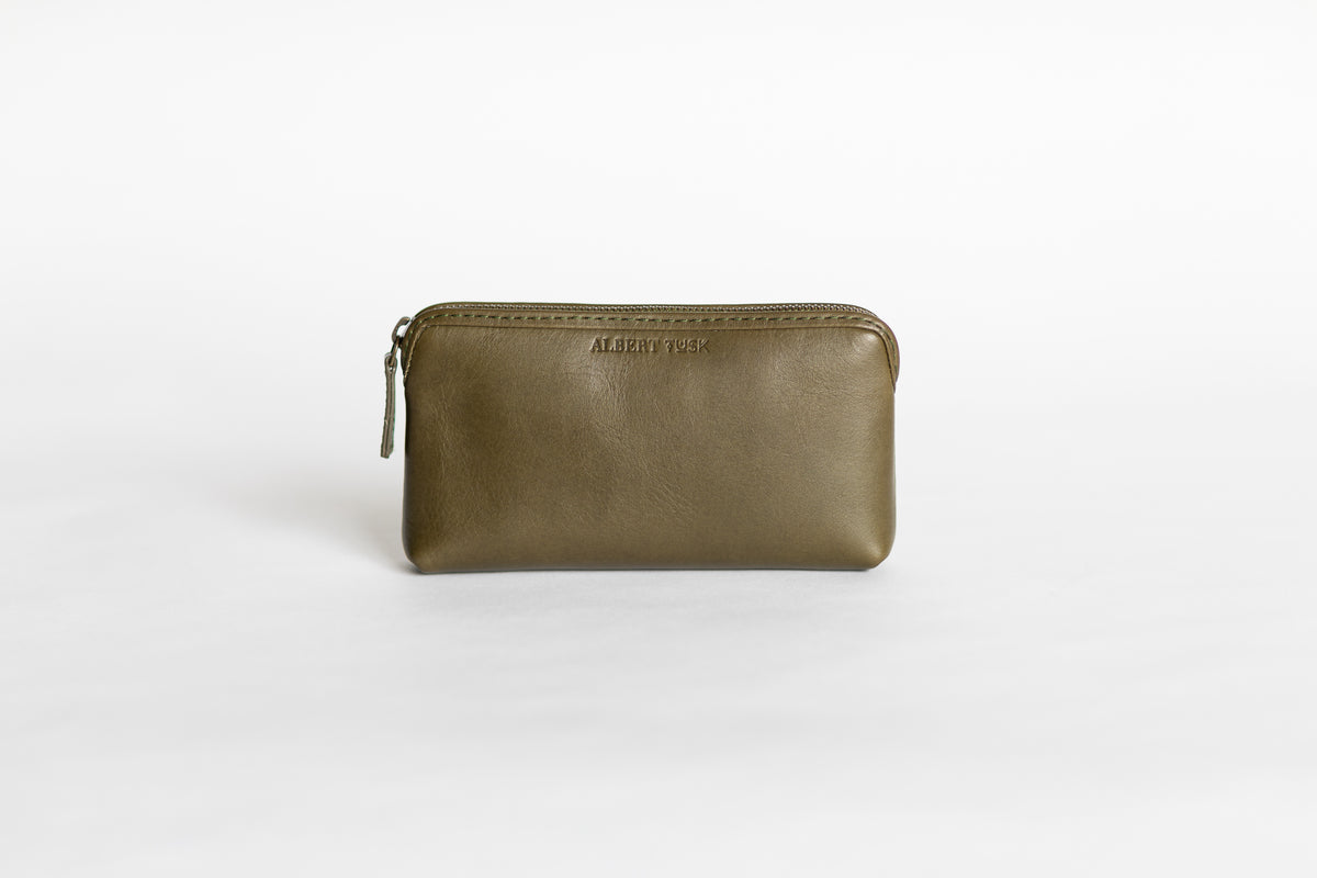 The Small Pouch | Green Leather Pouch | Albert Tusk Leather Goods Online