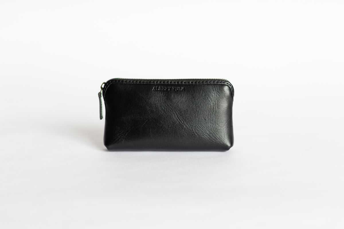 The Small Pouch | Black Leather Pouch | Albert Tusk Leather Goods Online