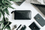 The Small Pouch | Black Leather Pouch | Albert Tusk Leather Goods Online