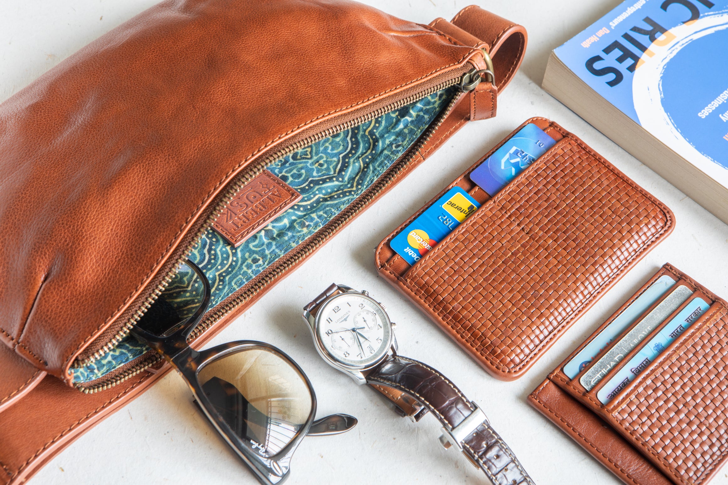 The Waist Bag | Tan Waist Pouch / Pack / Bag | Albert Tusk Leather Goods Online