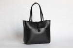 The Transport Tote | Black Leather Tote Bag | Albert Tusk Leather Goods Online
