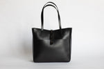 The Transport Tote | Black Leather Tote Bag | Albert Tusk Leather Goods Online