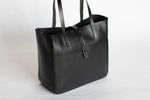The Transport Tote | Black Leather Tote Bag | Albert Tusk Leather Goods Online