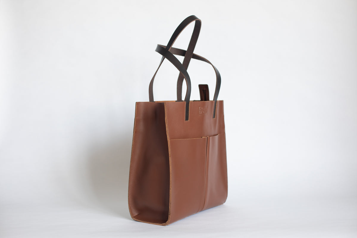 The Twin-Pocket Tote |  | Albert Tusk Leather Goods Online