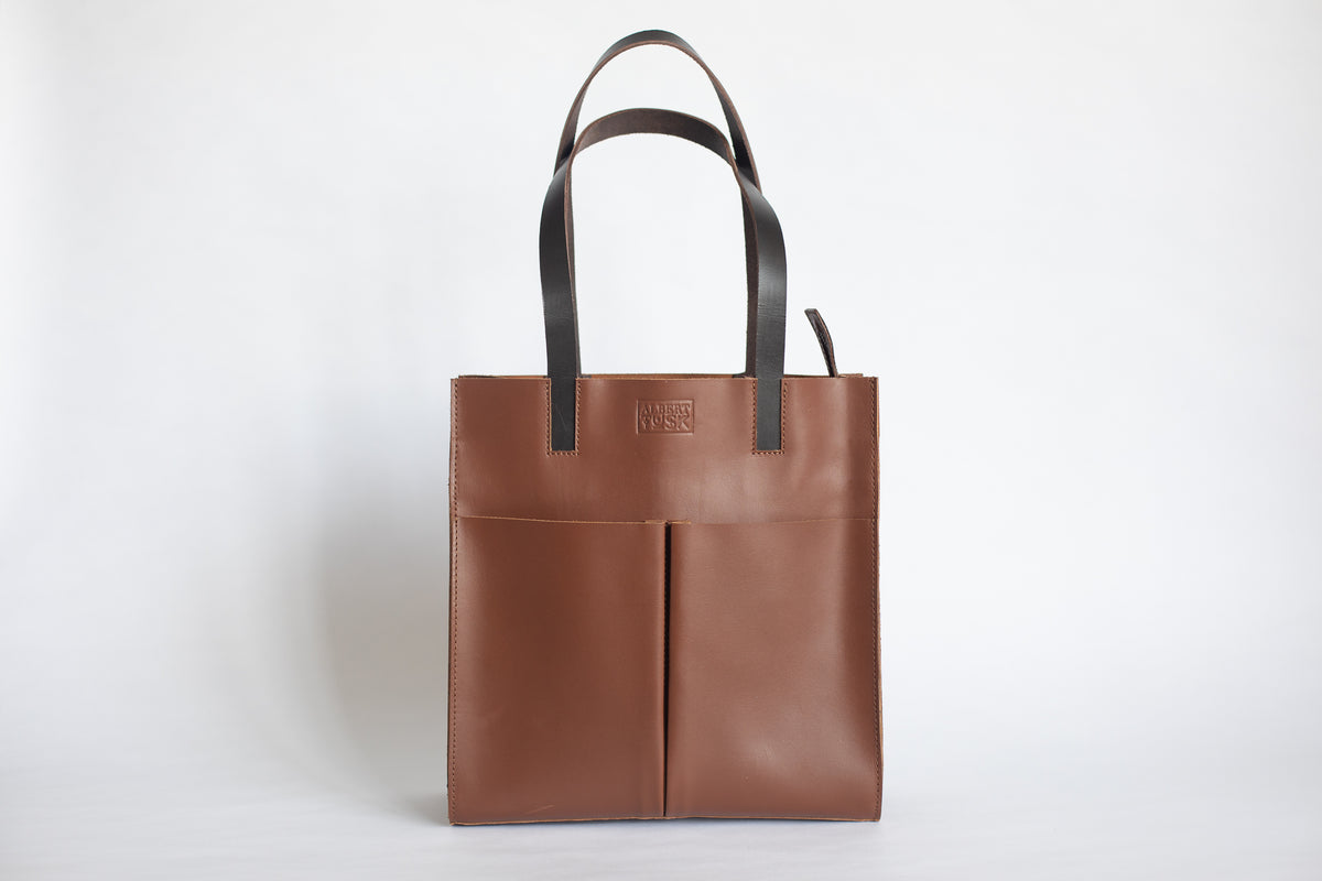 The Twin-Pocket Tote |  | Albert Tusk Leather Goods Online