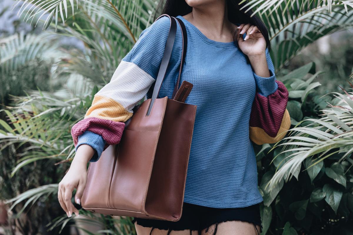The Twin-Pocket Tote |  | Albert Tusk Leather Goods Online